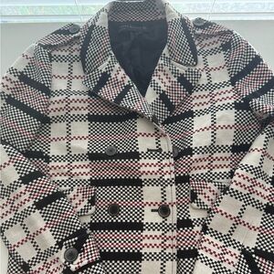 Zara Basic Black/Red Blazer with Black Lining